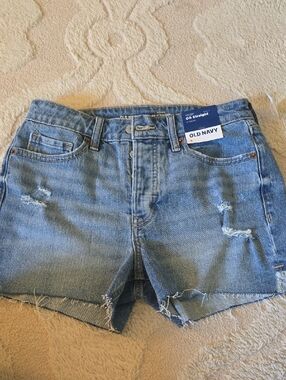 Old Navy Distressed Denim Shorts - Light Blue